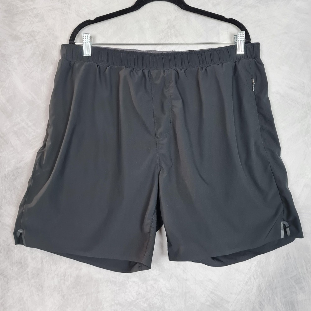 Rhone Swift Shorts Mens XL Black 7 Inch Lined Zip Pocket Running Training